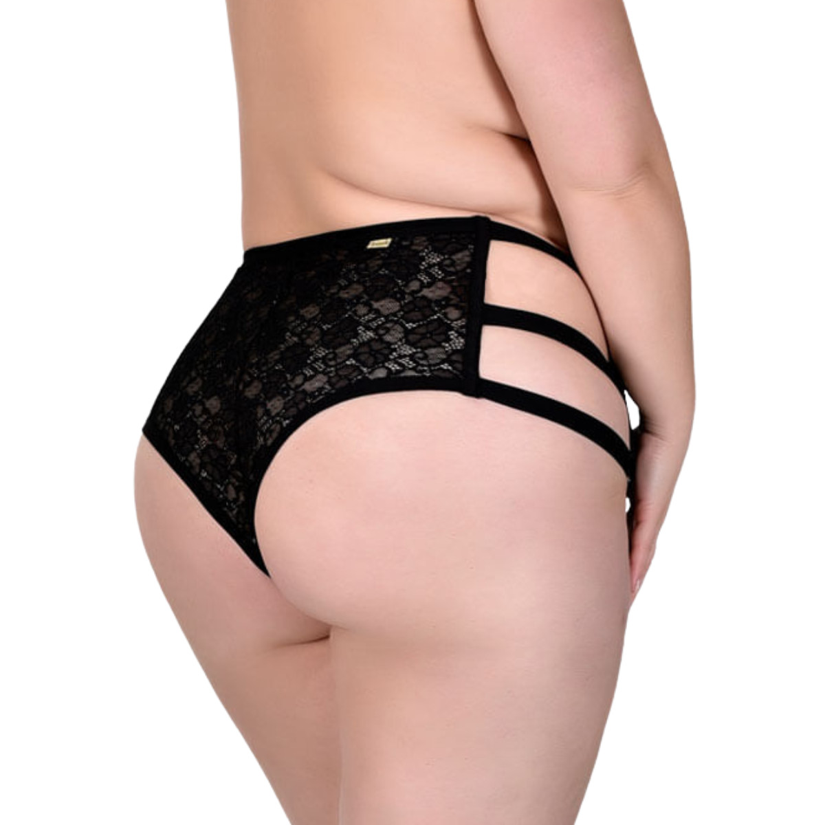 Calcinha em Renda com Strappy Plus Size - Sensualle | Disponível em 2 Cores e 3 Tamanhos - 3
