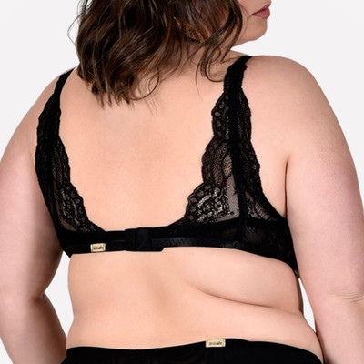 Sensualle - Sutiã sem Bojo Plus Size em Tule e Renda | Tamanho Único