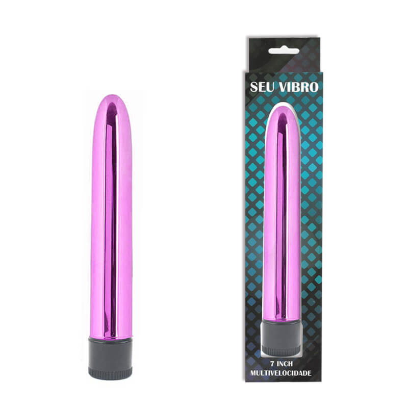Vibrador Personal Cromado com Vibração Multivelocidade - Seu Vibro | 15 x 3 cm | Disponível em 3 Cores - 3