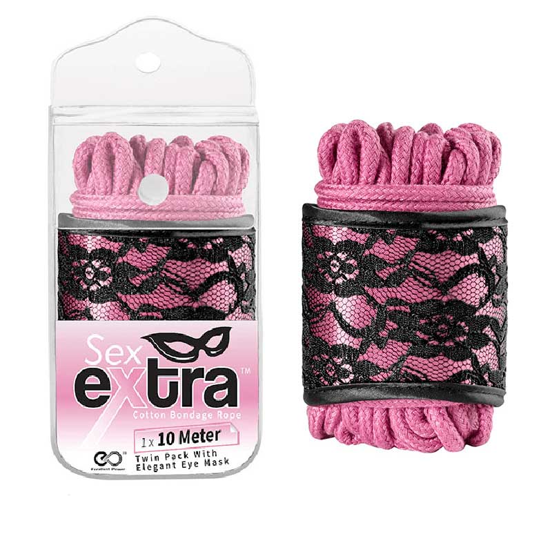 Kit Sadomasoquismo com Corda em Algodão e uma Venda - Sex Extra | Disponível em 2 Cores - 2