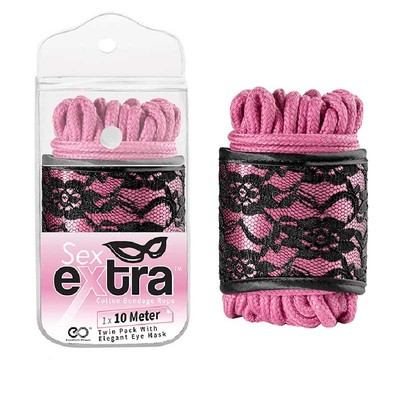 Foto 2 do produto Kit Sadomasoquismo com Corda em Algodão e uma Venda - Sex Extra | Disponível em 2 Cores