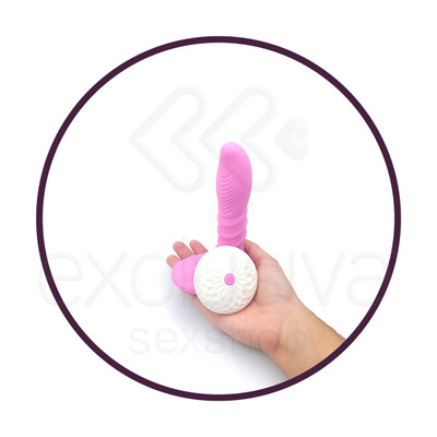 Foto 6 do produto Vibrador Estimulador de Clítoris e Ponto G Recarregável, 7 Modos de Vibração e Movimento de Vai e Vem, Auto Aquecimento e Controle Remoto - Sex Massager Kimi Dibe - 16 x 3,5 cm | Disponível em 2 Cores