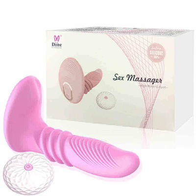Foto 4 do produto Vibrador Estimulador de Clítoris e Ponto G Recarregável, 7 Modos de Vibração e Movimento de Vai e Vem, Auto Aquecimento e Controle Remoto - Sex Massager Kimi Dibe - 16 x 3,5 cm | Disponível em 2 Cores