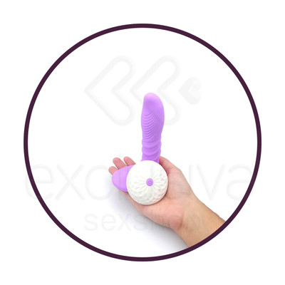 Foto 3 do produto Vibrador Estimulador de Clítoris e Ponto G Recarregável, 7 Modos de Vibração e Movimento de Vai e Vem, Auto Aquecimento e Controle Remoto - Sex Massager Kimi Dibe - 16 x 3,5 cm | Disponível em 2 Cores