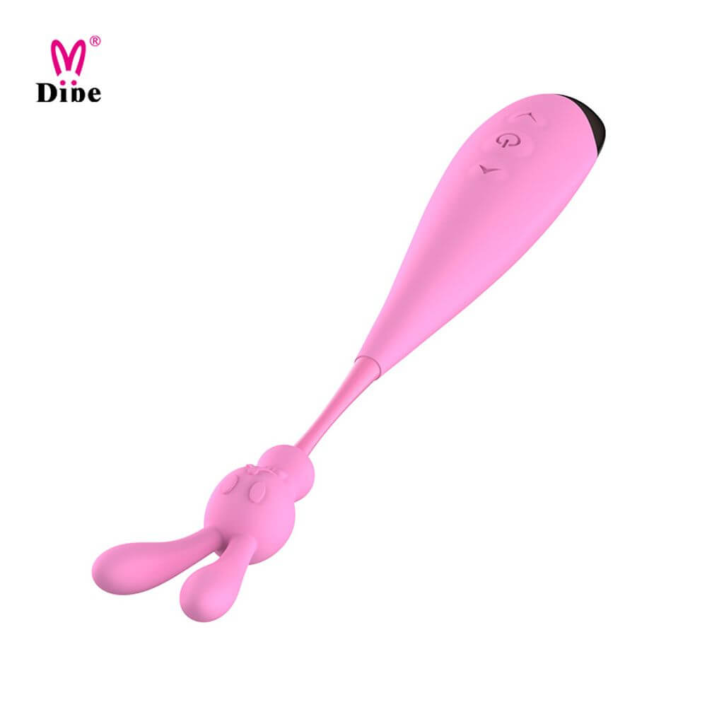 Vibrador Estimulador de Clítoris Recarregável em Silicone com 7 Modos de Vibrações, Controle de Intensidade e 2 Pontas Diferentes - Dibe Sex Massager - 18 x 3,3 cm - 3