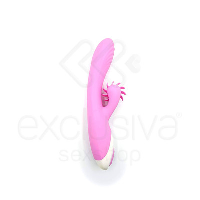 Foto 2 do produto Sex Massager - Vibrador Recarregável Estimulador de Ponto G e de Clítoris com Vértebra, 7 Modos de Vibrações e de Rotações e Função de Auto Aquecimento - 21,3 x 3,5 cm