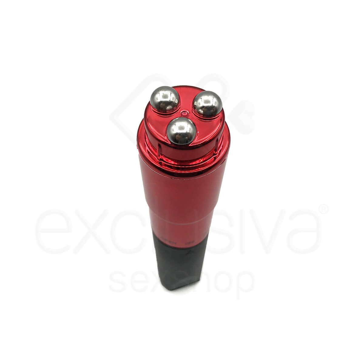 Sex Pointer - Vibrador Estimulador de Clítoris com 3 Esferas em Metal e 10 Modos de Vibração - 12,8 x 2,6 cm | Cor: Vermelho - 4