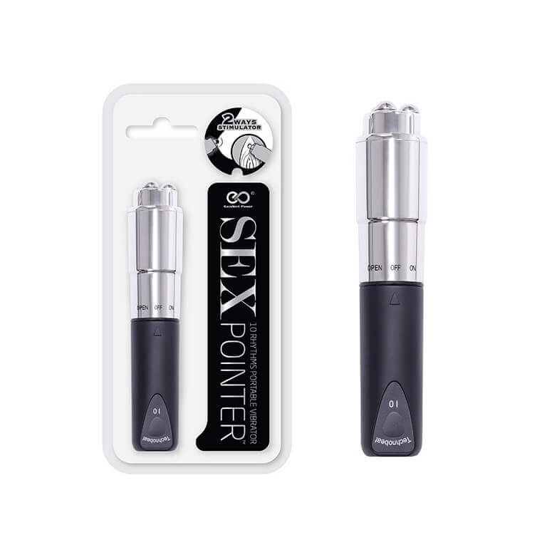 Vibrador Estimulador de Clítoris com 3 Esferas em Metal e 10 Modos de Vibração - Sex Pointer | 12,8 x 2,6 cm - 1