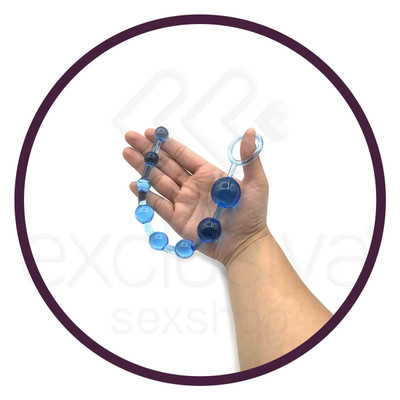 Foto 3 do produto Sex Toy - Bolinhas Tailandesas - 24 x 3,3 cm   | Cor: Azul