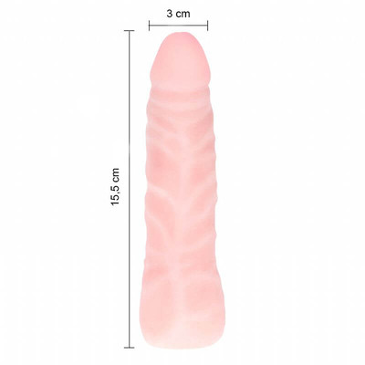 Foto 5 do produto Sextoy - Prótese em Formato de Pênis em Cyberskin com Vértebras - 11,1 X 3 cm