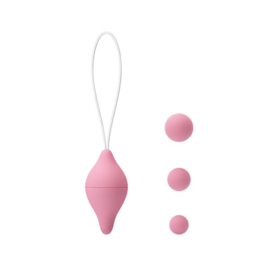 Foto 1 do produto Kit de Pompoarismo com Cone com Alça de Segurança e 3 Bolas com Pesos - Sexual Exercíse