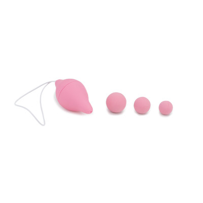 Foto 2 do produto Kit de Pompoarismo com Cone com Alça de Segurança e 3 Bolas com Pesos - Sexual Exercíse