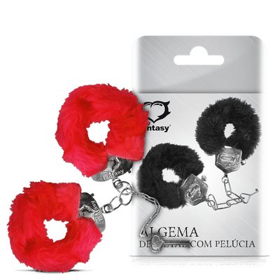 Sexy Fantasy - Algemas de Metal com Capa de Pelúcia | Cor: Vermelho