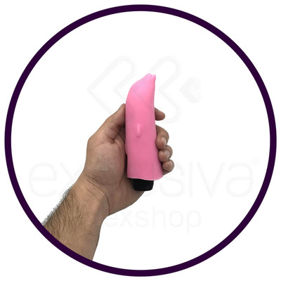 Vibrador Personal com Capa em Cyberskin e Vibração Multivelocidade - Sexy Fantasy Amigo Golfinho - 11 x 2,7 cm