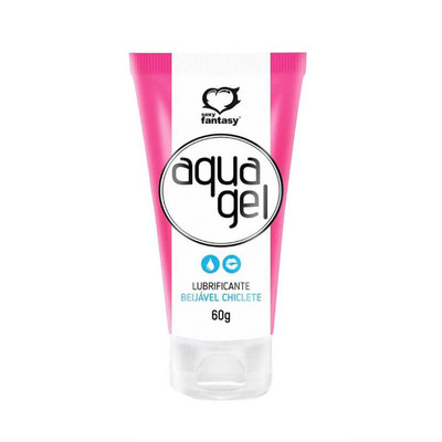 Gel à Base De Água Lubrificante Beijável - Sexy Fantasy Aqua Gel - 60 Gramas | Sabor: Chiclete
