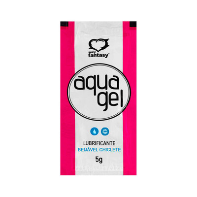 Foto 1 do produto Lubrificante Beijável À Base De Água - Sexy Fantasy Aqua Gel Sachê - 5g | Sabor: Chiclete