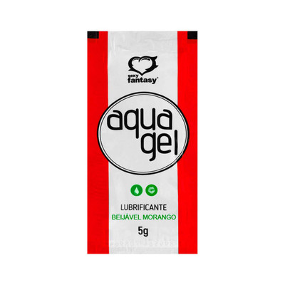 Lubrificante À Base De Água - Sexy Fantasy Aqua Gel Sachê - 5g  | Aroma: Morango