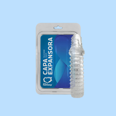 Foto 1 do produto Capa Peniana em Silicone com Cerdas Massageadoras e Glande Preenchida - Sexy Fantasy | 12,5 x 2 cm