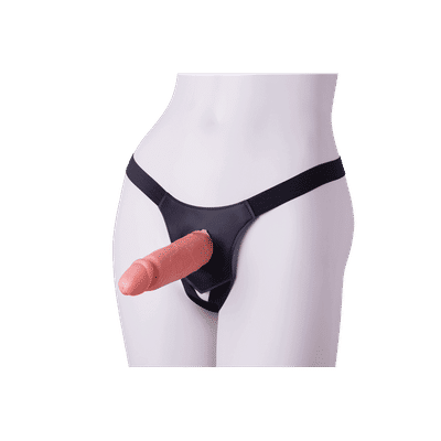 Sexy Fantasy - Capa Peniana em Forma de Pênis Realístico com Cinta Elástica e Sem preenchimentos - 15,3 x 3,7 cm