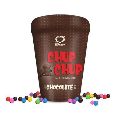 Foto 1 do produto Bala Efervescente - Sexy Fantasy Chup Chup - 36 g | Sabor: Chocolate