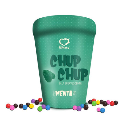 Foto 1 do produto Bala Efervescente - Sexy Fantasy Chup Chup - 36 g | Sabor: Menta