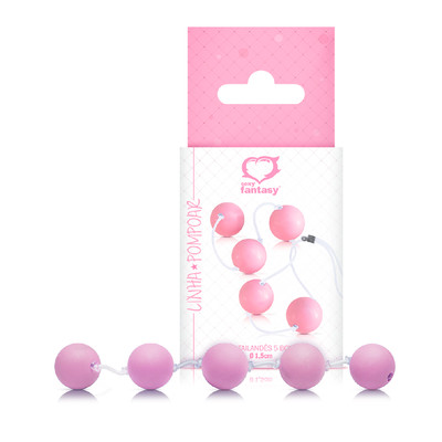 Colar Tailandês no Tamanho M com 5 Esferas e Cordão em Silicone - Love Balls Sexy Fantasy | Disponível em 3 Cores