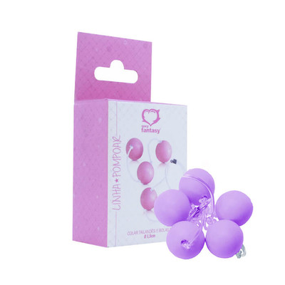 Colar Tailandês no Tamanho M com 5 Esferas e Cordão em Silicone - Love Balls Sexy Fantasy | Disponível em 3 Cores