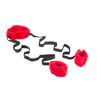 Coleira com Amarras para Tornozeleiras em Pelúcia - Sexy Fantasy Linha Sado | Tamanho Único