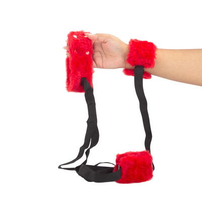Coleira com Amarras para Tornozeleiras em Pelúcia - Sexy Fantasy Linha Sado | Tamanho Único