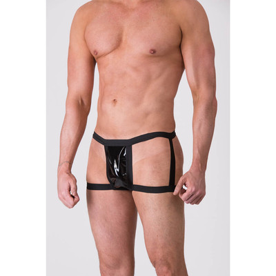 Foto 1 do produto Cueca JockStrap em Vinil com Tapa Sexo - Sexy Fantasy | Tamanho Único