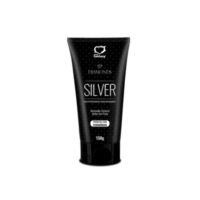 Sexy Fantasy Diamonds Silver - Iluminador Corporal que Deixa a Pele com Efeito Acetinado e Brilhante - 150g