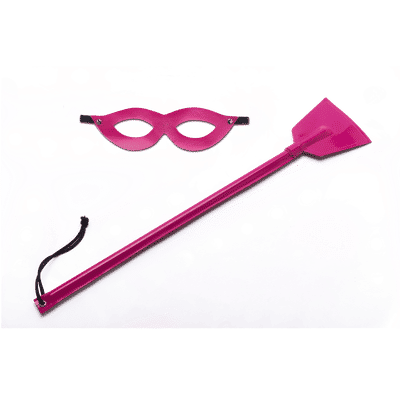 Sexy Fantasy - Kit Sado com Máscara e Chibata | Cor: Rosa
