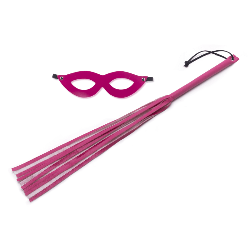 Sexy Fantasy - Kit Sado com Máscara e Chicote | Cor: Rosa - 1