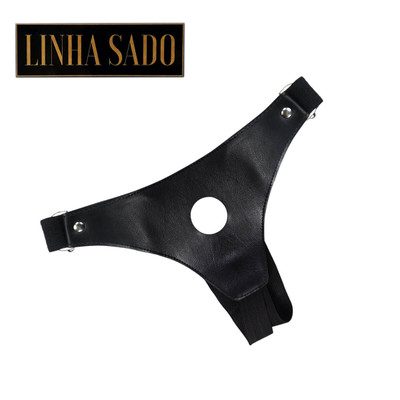 Cinta Peniana Avulsa em Couro Sintético com Abertura Inferior e Alças em Elastano - Sexy Fantasy Linha Sado 03 | Tamanho Único