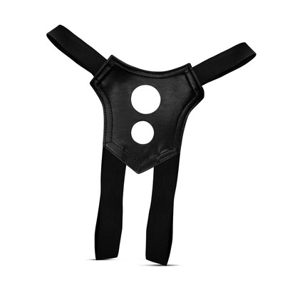 Cinta Peniana Avulsa em Couro Sintético com Duas Aberturas para Próteses Penianas - Sexy Fantasy Linha Sado 07 | Tamanho Único
