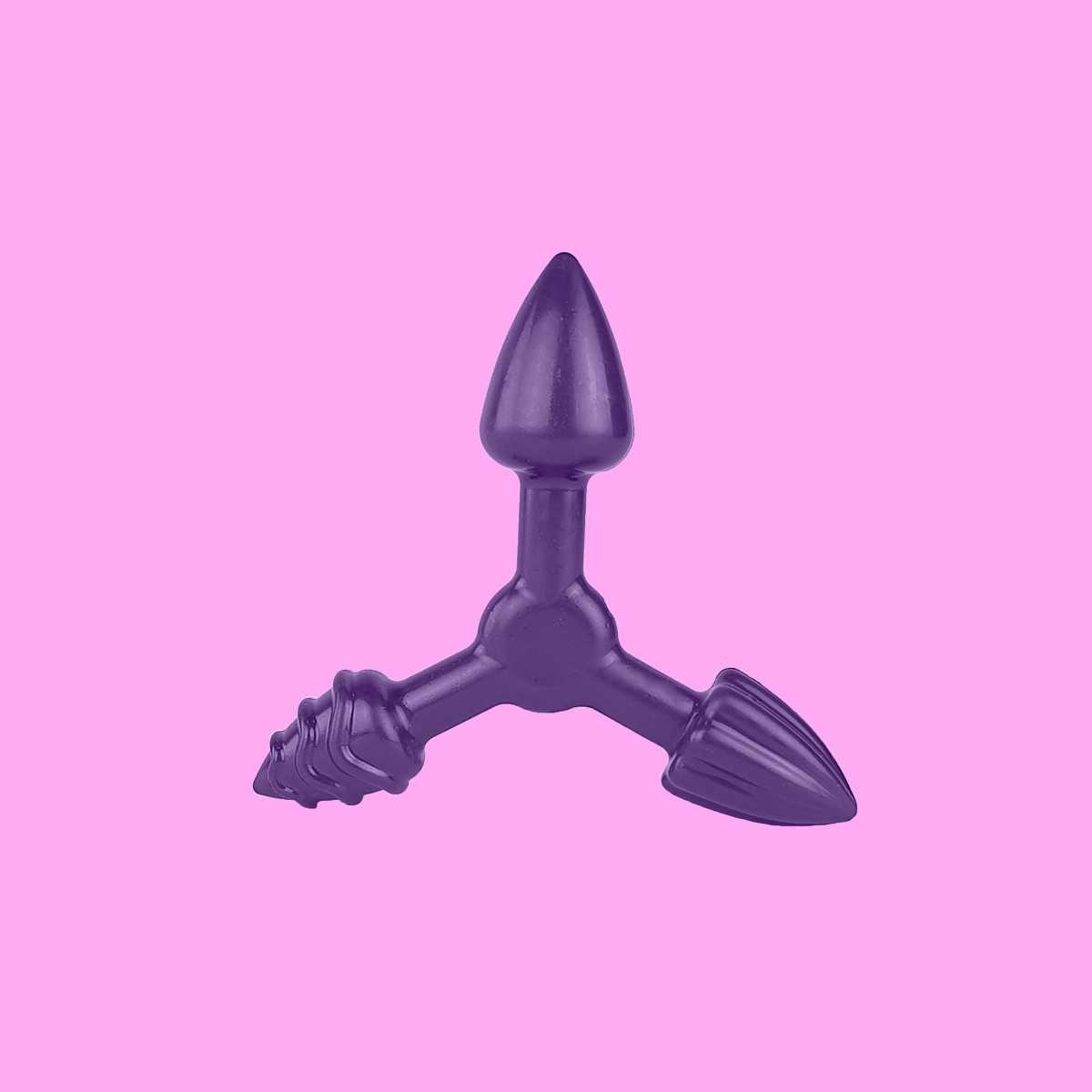 Plug Anal Triplo com Diferentes Tamanhos e Texturas - Sexy Fantasy | 4,5 x 3,1 cm - 2