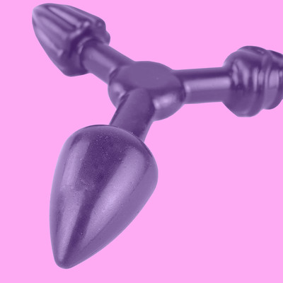 Foto 4 do produto Plug Anal Triplo com Diferentes Tamanhos e Texturas - Sexy Fantasy | 4,5 x 3,1 cm