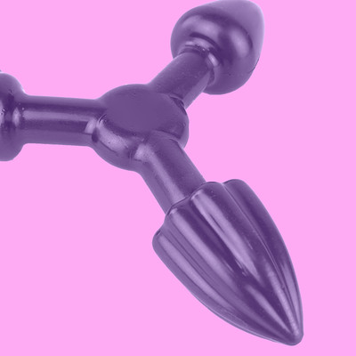 Foto 5 do produto Plug Anal Triplo com Diferentes Tamanhos e Texturas - Sexy Fantasy | 4,5 x 3,1 cm