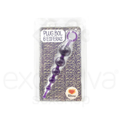 Foto 2 do produto Sexy Fantasy - Plug Ball com 6 Esferas Escalonadas - 16,3 x 3,3 cm | Cor: Roxo