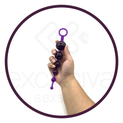 Sexy Fantasy - Plug Ball com 6 Esferas Escalonadas - 16,3 x 3,3 cm | Cor: Roxo