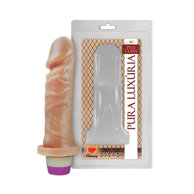 Foto 1 do produto Sexy Fantasy Pura Luxúria - Prótese Peniana em PVC Atóxico com Vibração em Multivelocidade - 15 x 4,8 cm | PC007