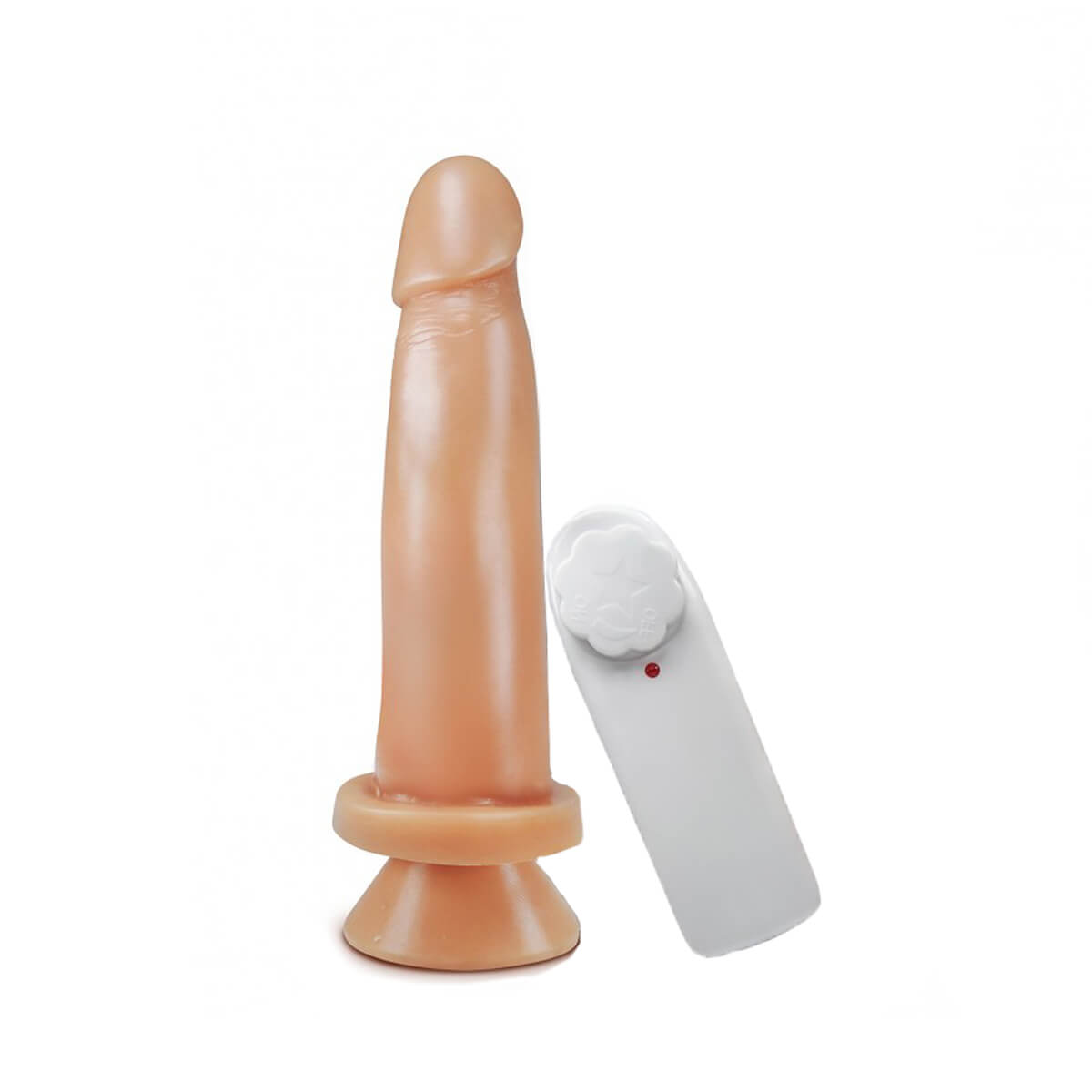 Sexy Fantasy Pura Luxúria - Prótese Peniana em PVC com Vibração Multivelocidade e Ventosa - 13,5 x 3,5 cm - 2