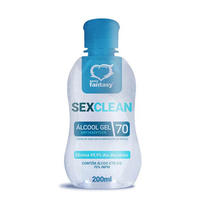 Sex Clean Álcool Gel Antisséptico Higienizador de Brinquedos Eróticos - Sexy Fantasy - 200ml