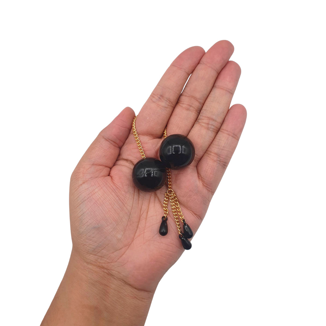 Pingente Duplo com Detalhes de Gotas, Feito em Metal - Sexy Fantasy Slim | 2,3 cm - 3