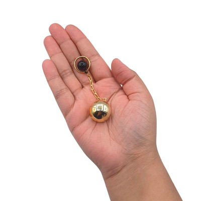 Pingente Vaginal Feito em Metal com Berloque em Forma de Bola com Argola, São Livres de Metais Pesados - Sexy Fantasy Slim | 2,3 cm