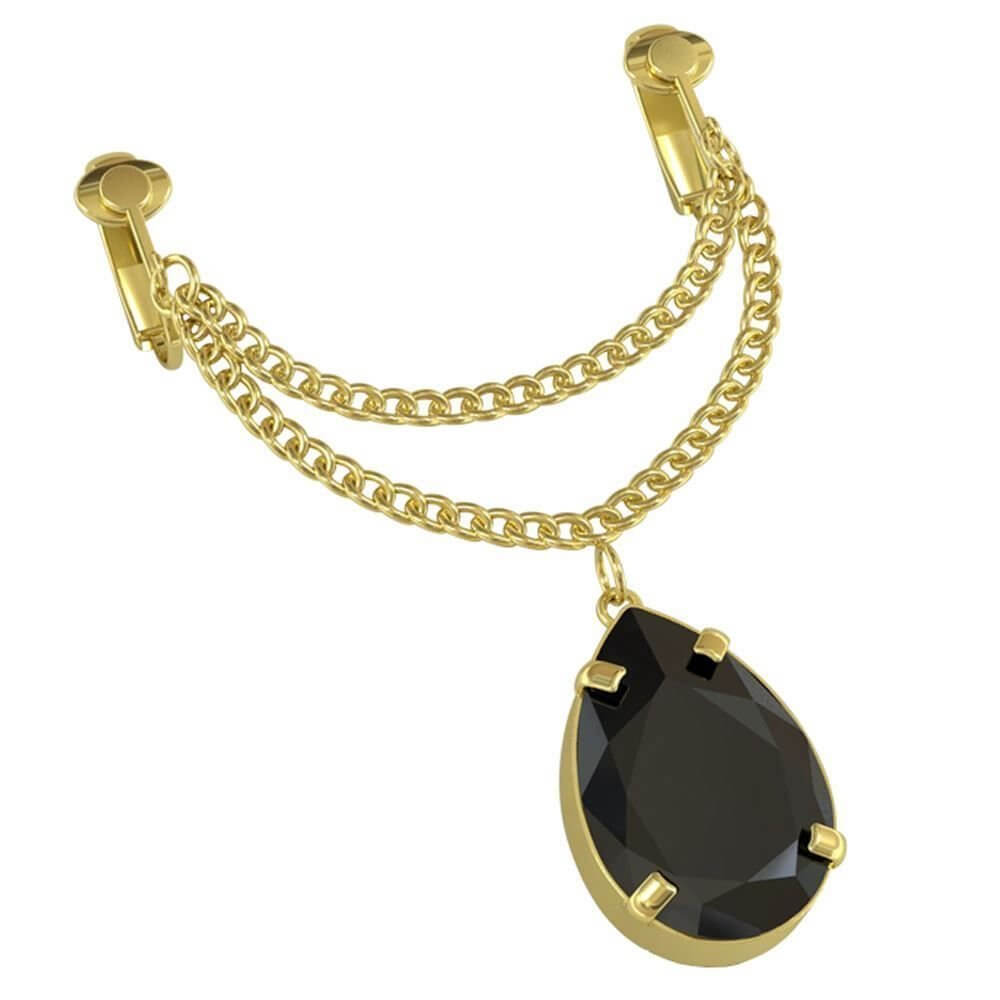 Sexy Fantasy Slim - Pingente Vaginal Labial em Metal com Berloque e Detalhe de Jóia - 5,3 cm - 2