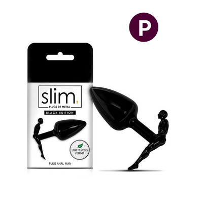 Plug Anal Cônico Tamanho "P" com Base em Forma de Homem - Sexy Fantasy Slim Man | 6,7 x 2,9 cm
