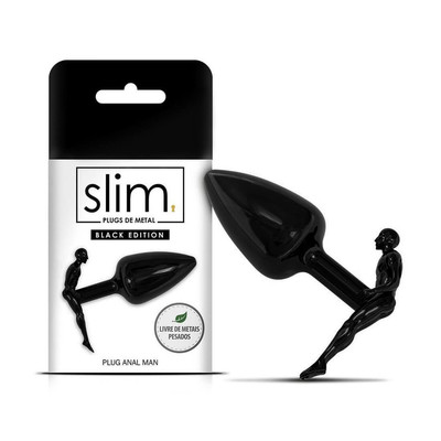 Plug Anal Cônico Tamanho "P" com Base em Forma de Homem - Sexy Fantasy Slim Man | 6,7 x 2,9 cm