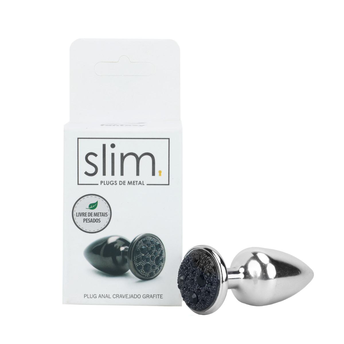 Plug Anal Cônico com Pedrinhas de Cristal na Base - Sexy Fantasy Slim | 6 x 2,6 cm | Disponível em 3 Cores - 8