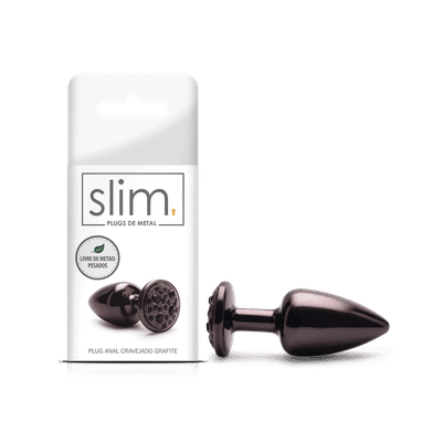 Foto 2 do produto Plug Anal Cônico com Pedrinhas de Cristal na Base - Sexy Fantasy Slim | Disponível em 3 Cores